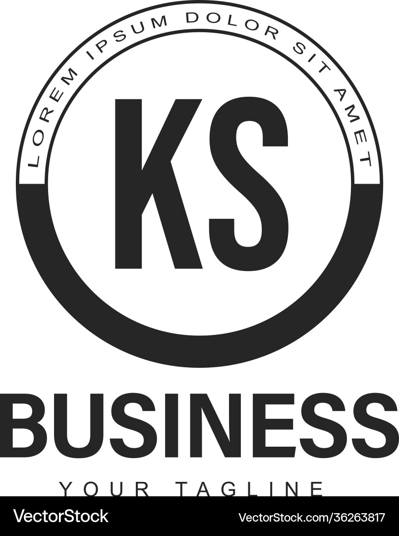 Ks initial a logo design with abstract style Ks initial a logo design with abstract style Vector Image
