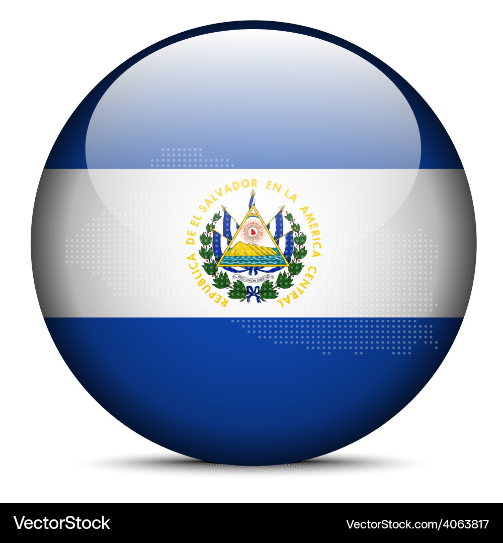 Map with dot pattern on flag button of republic vector image
