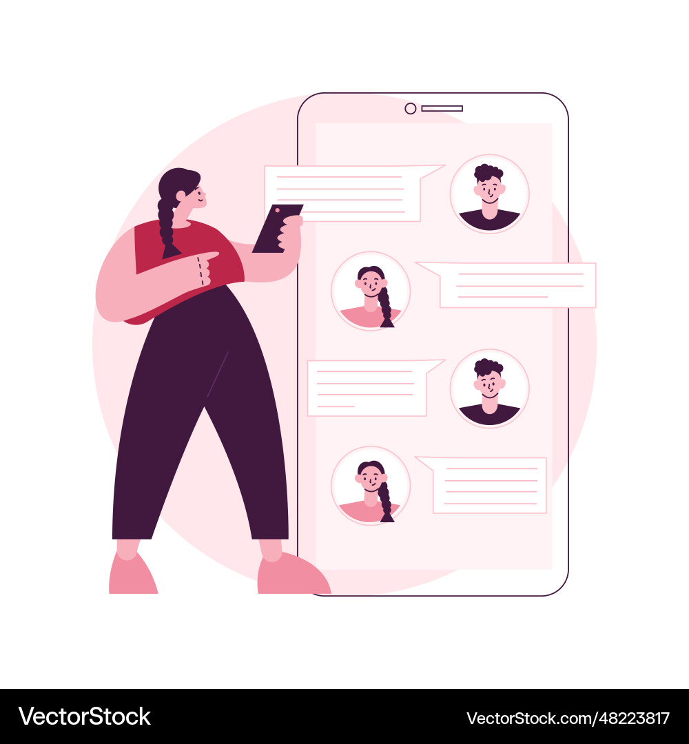 Messaging application abstract concept vector image