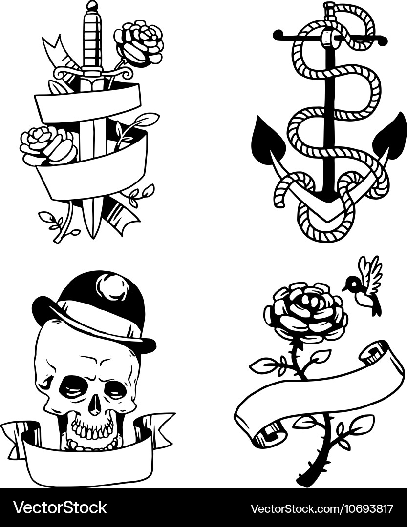 Old vintage tattoo Royalty Free Vector Image - VectorStock