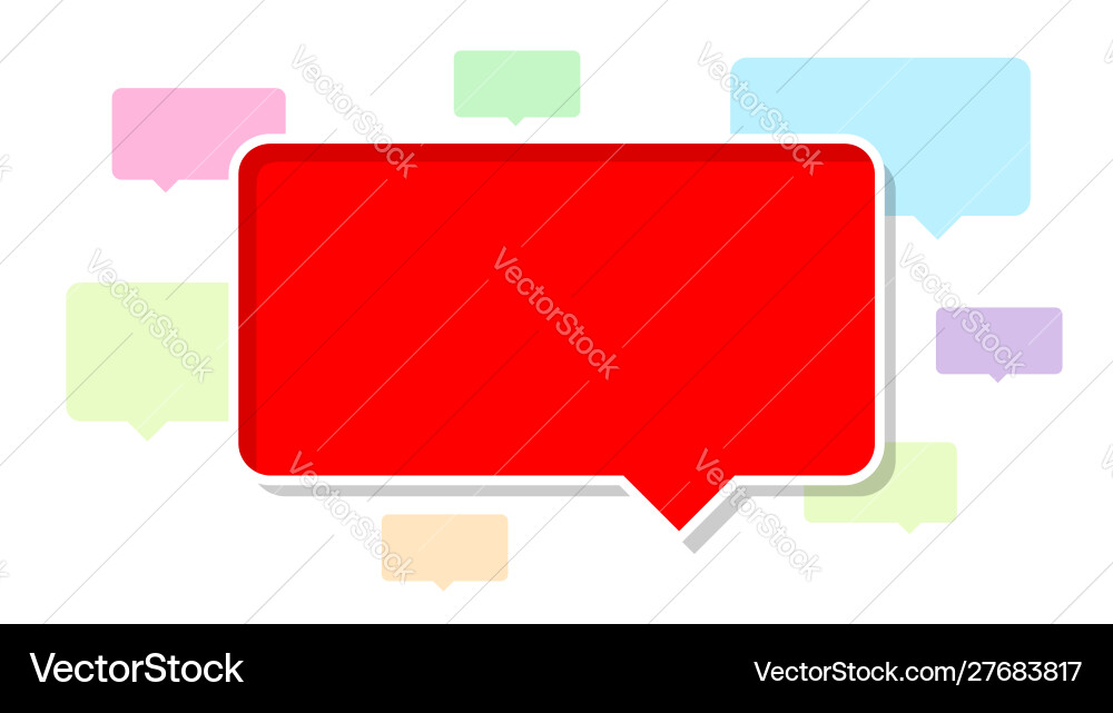 Red dialog frame for copy space speech bubble Vector Image