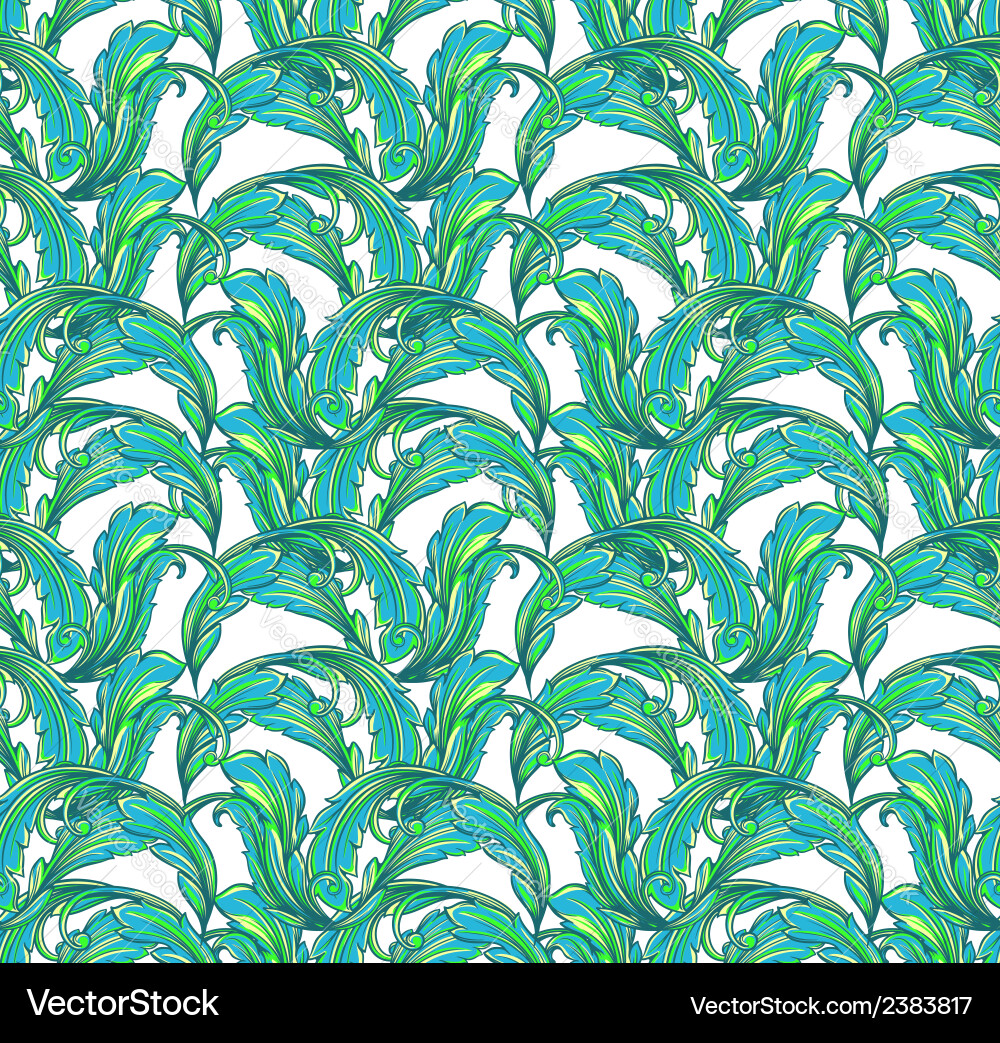 Seamless pattern with leaves Vector Image