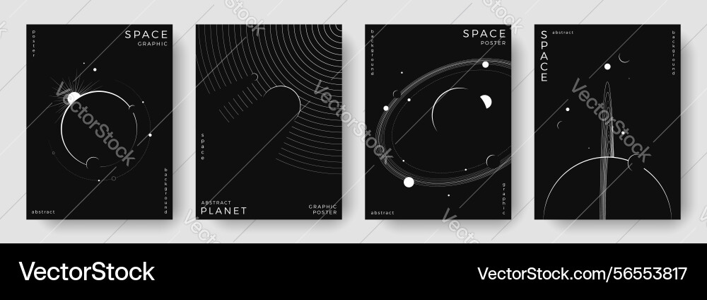 Set of abstract space astronomy backgrounds Set of abstract space astronomy backgrounds vector image