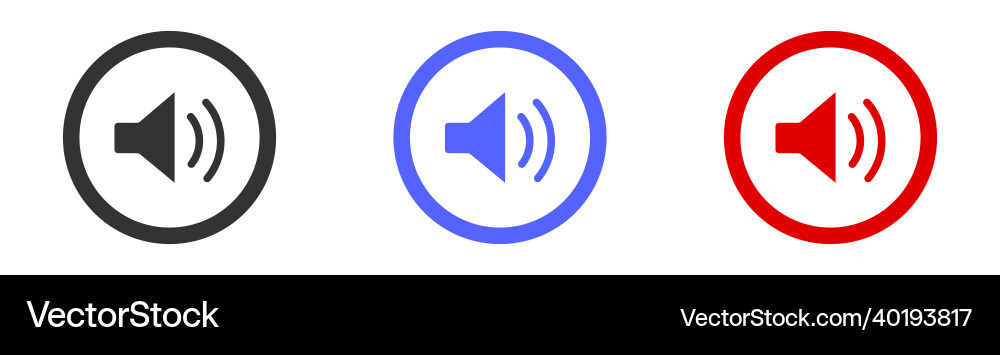 Speaker sound icon in flat design Vector Image