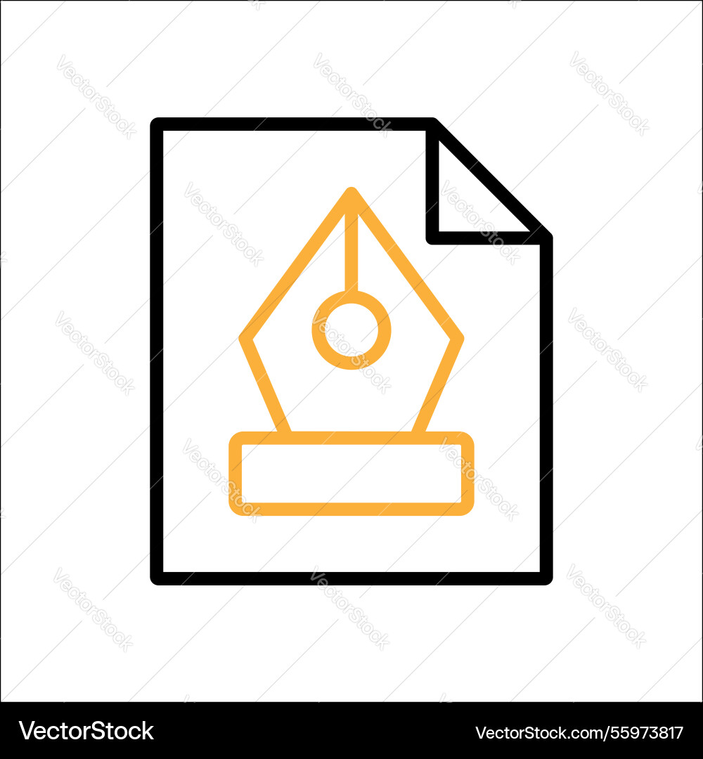 Two color pen and paper web tool graphics design vector image
