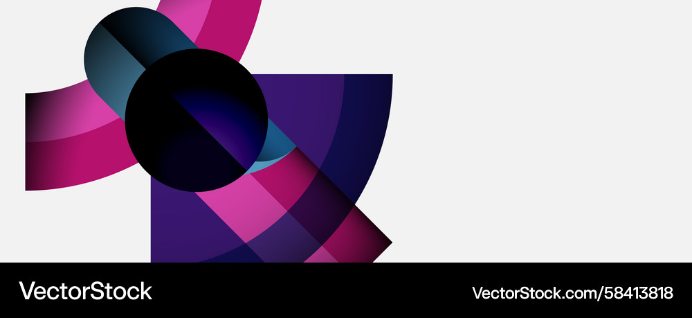 Abstract geometric shapes overlap creating Vector Image