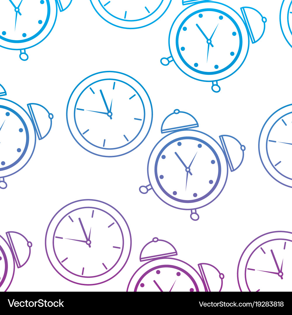 Alarm clock time pattern image Vector Image