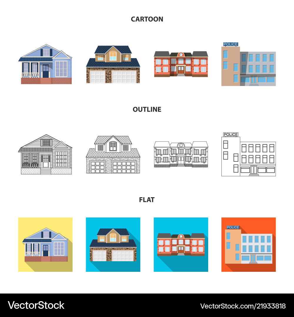 Building and front symbol Building and front symbol vector image
