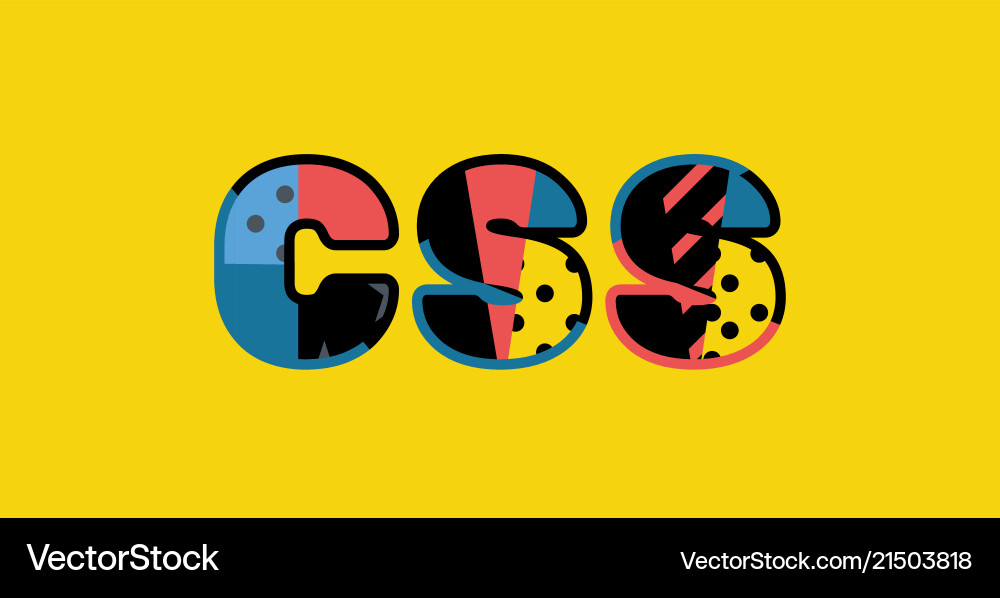 Css concept word art Vector Image