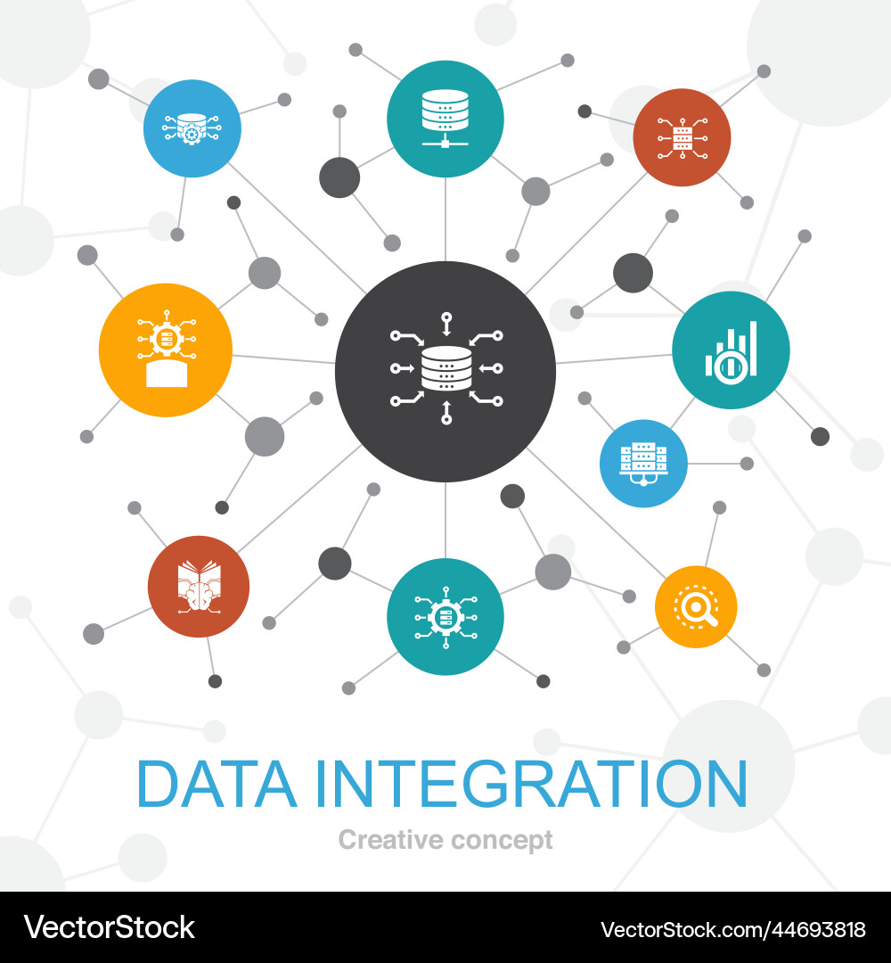 Data Integration Web Concept vector image