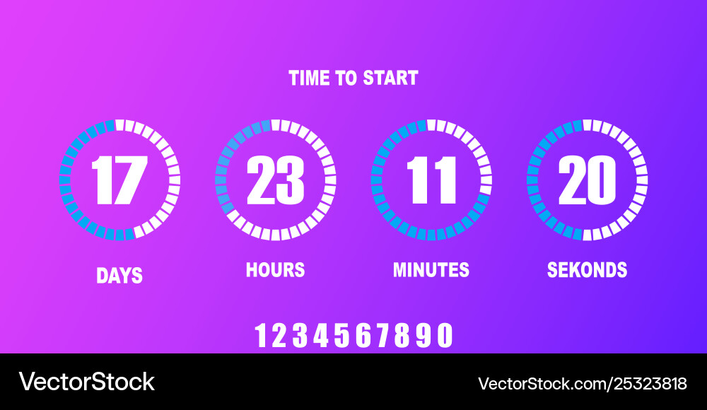 Flip countdown clock counter timer Flip countdown clock counter timer vector image
