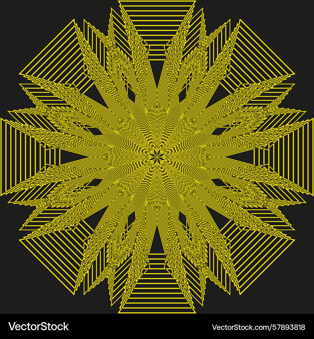 Geometric star shape radial triangle pattern Geometric star shape radial triangle pattern vector image