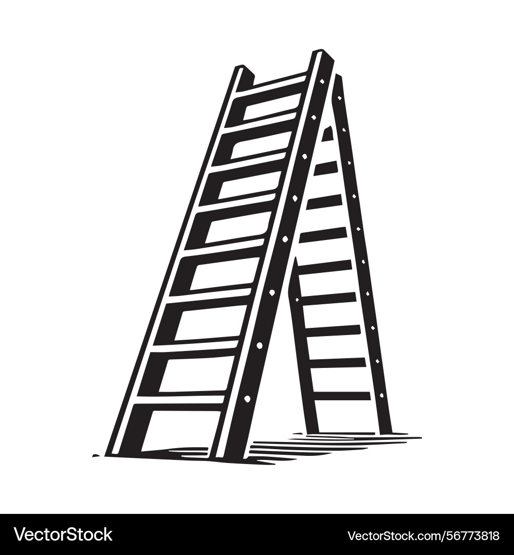 Ladder simple minimalist design Vector Image