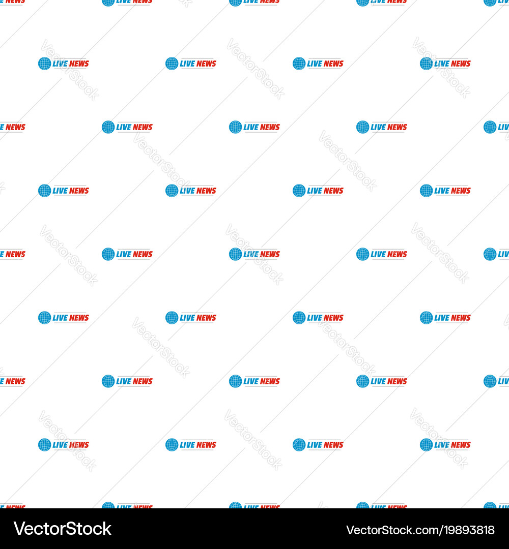 Live news program pattern seamless Vector Image
