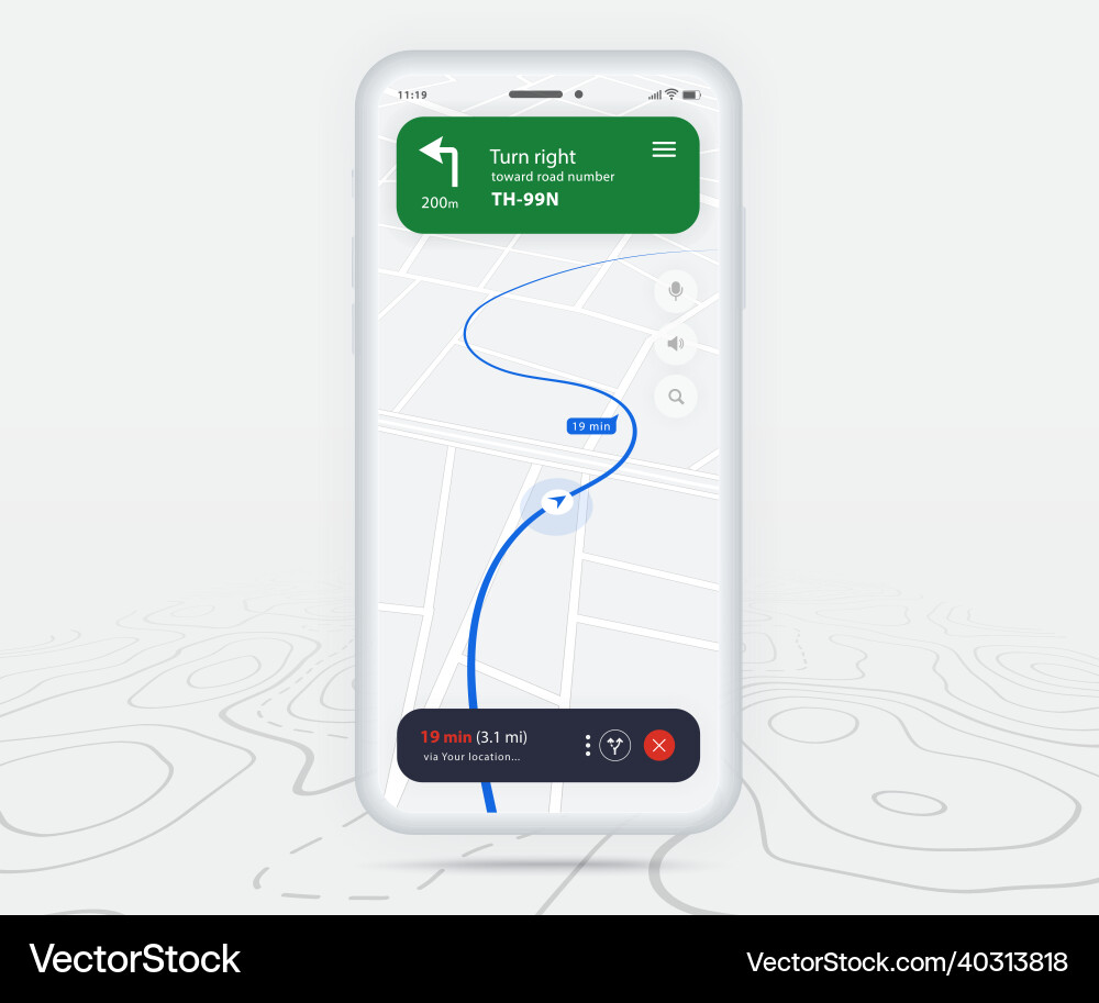 Map gps navigation ux ui smartphone delivery Map gps navigation ux ui smartphone delivery vector image