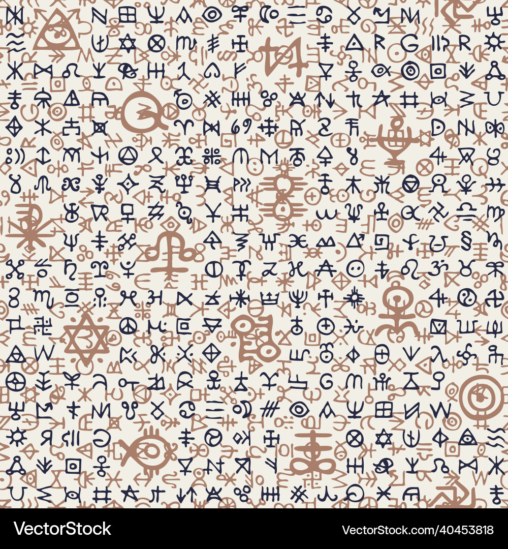 Mystical Rune Pattern Vector Image