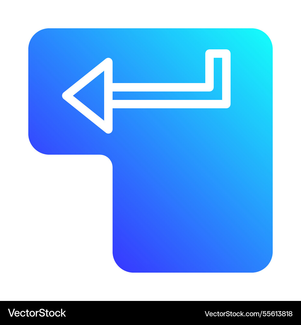 Return key symbol of input and navigation action Return key symbol of input and navigation action vector image