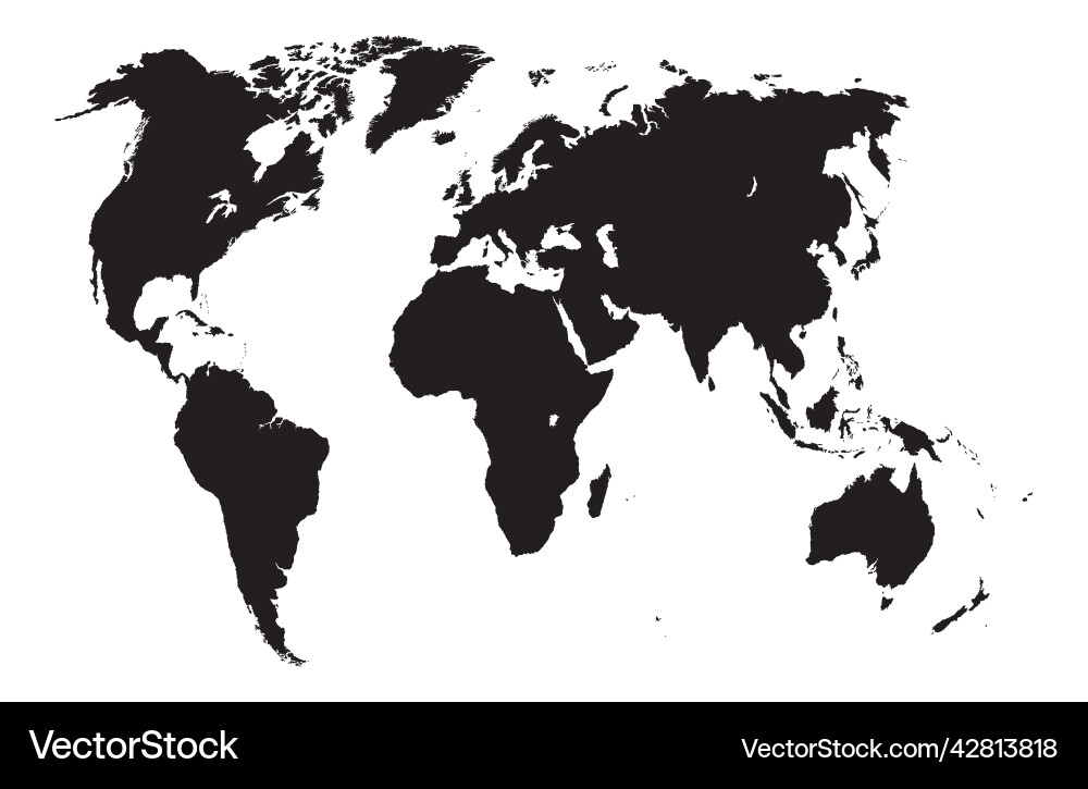 World map high detailed vector image