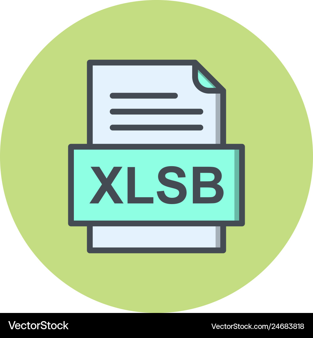Xlsb file document icon Vector Image