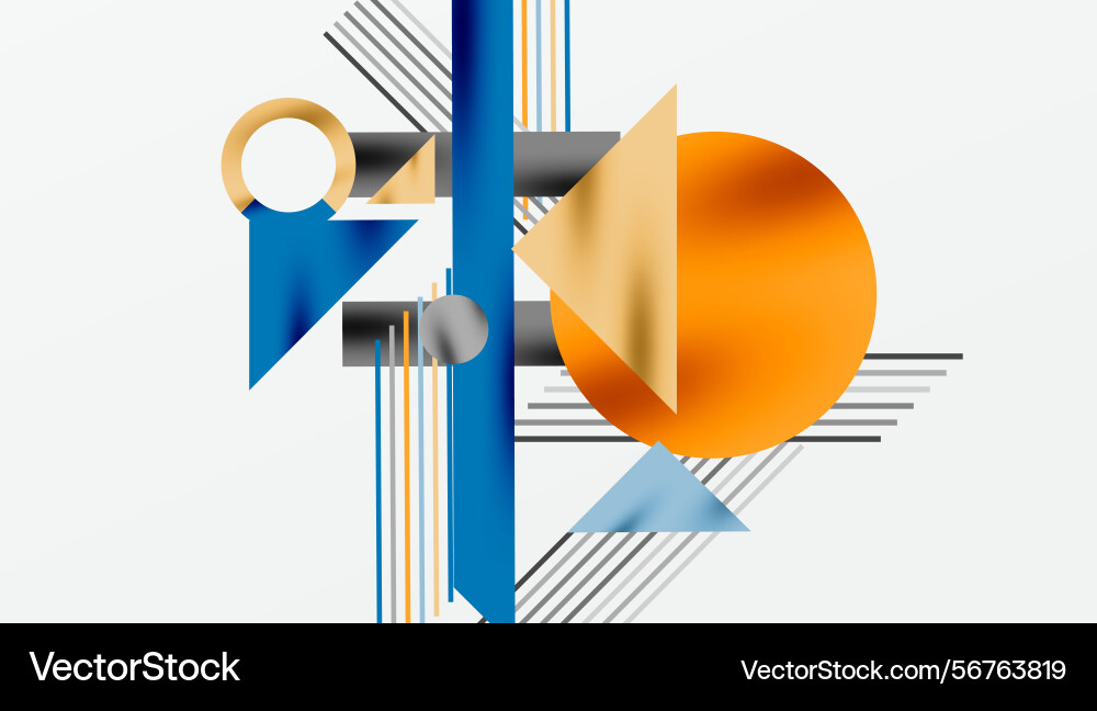 Abstract geometric composition shapes overlap Abstract geometric composition shapes overlap vector image