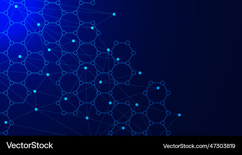 Abstract technology background with hexagons Abstract technology background with hexagons vector image