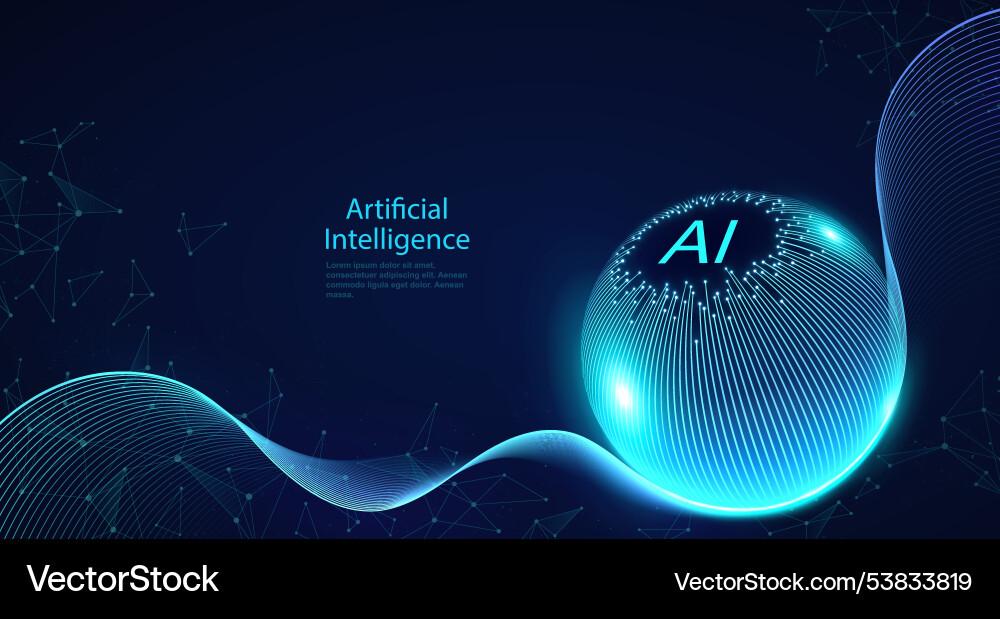 Artificial Intelligence Network vector image