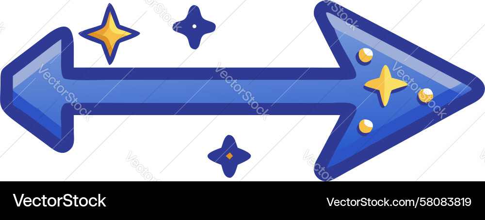 Cosmic Starry Arrow - Celestial Path Vector Image