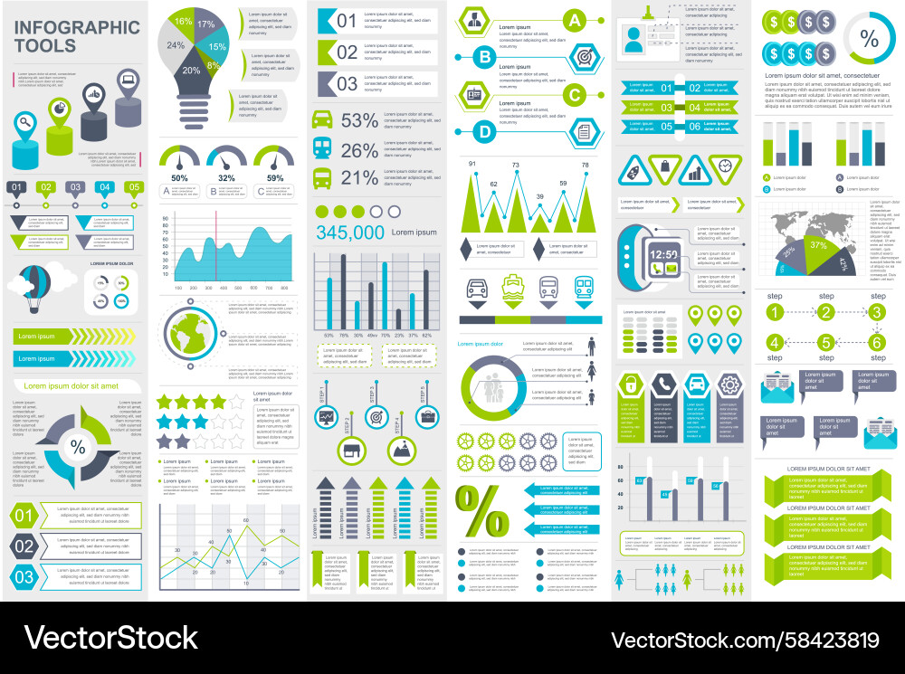 Data Visualization Elements Vector Image