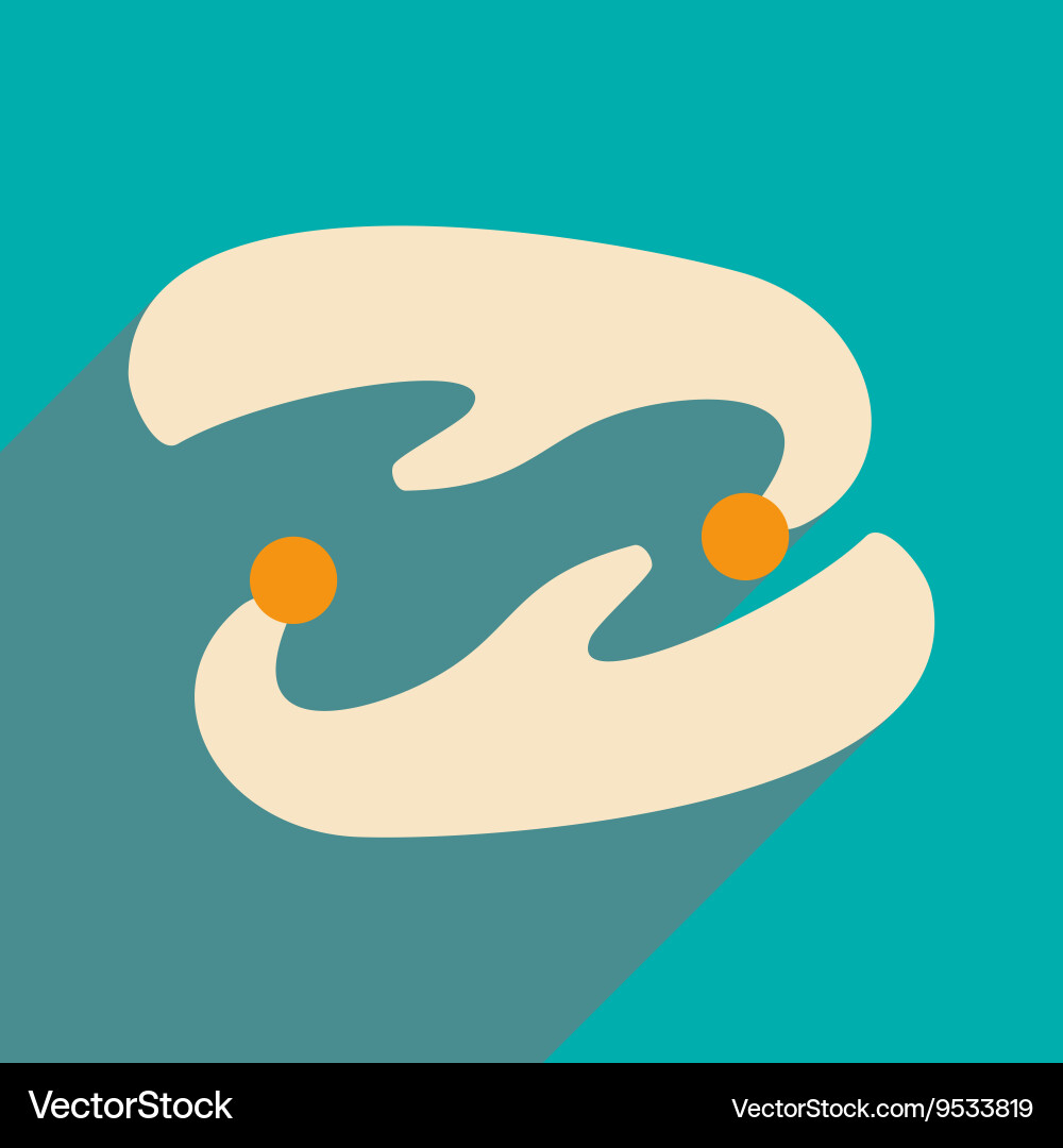 Flat with shadow icon and mobile application Vector Image