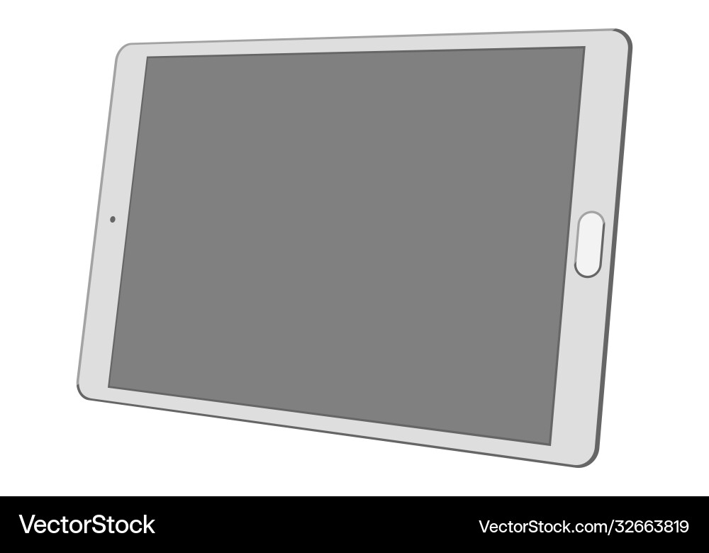 Generic tablet 3d isometric with a blank screen Vector Image