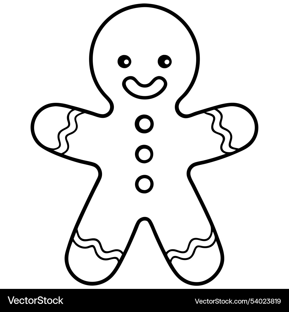 Gingerbread cookies isolated object transparent Vector Image