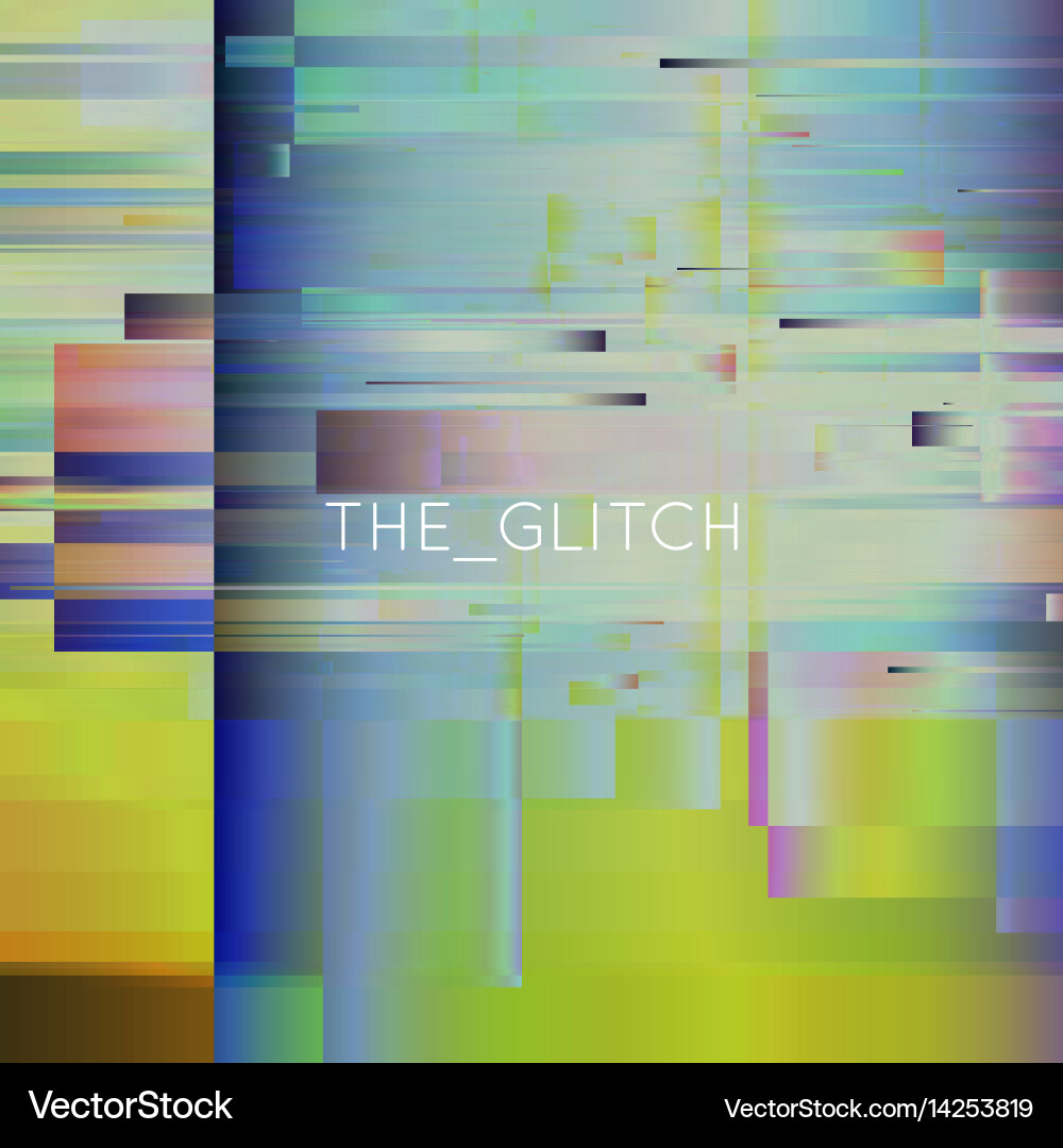 Glitch background digital image data Vector Image