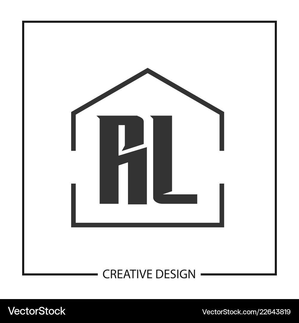 Initial letter rl logo template design Initial letter rl logo template design vector image