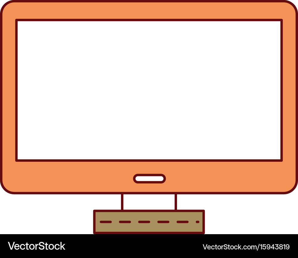 Monitor computer isolated icon Vector Image