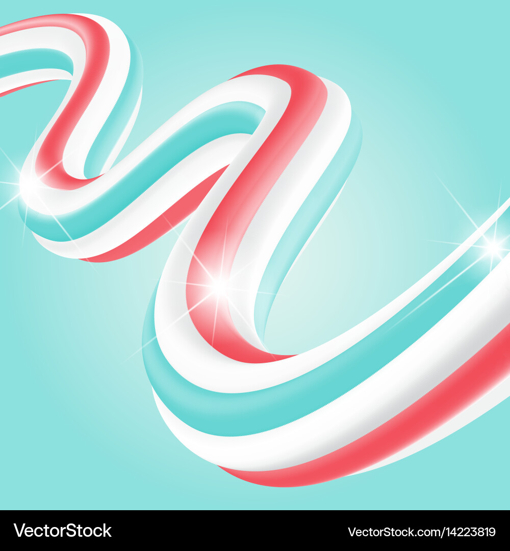 Multicolored squeezed toothpaste background vector image