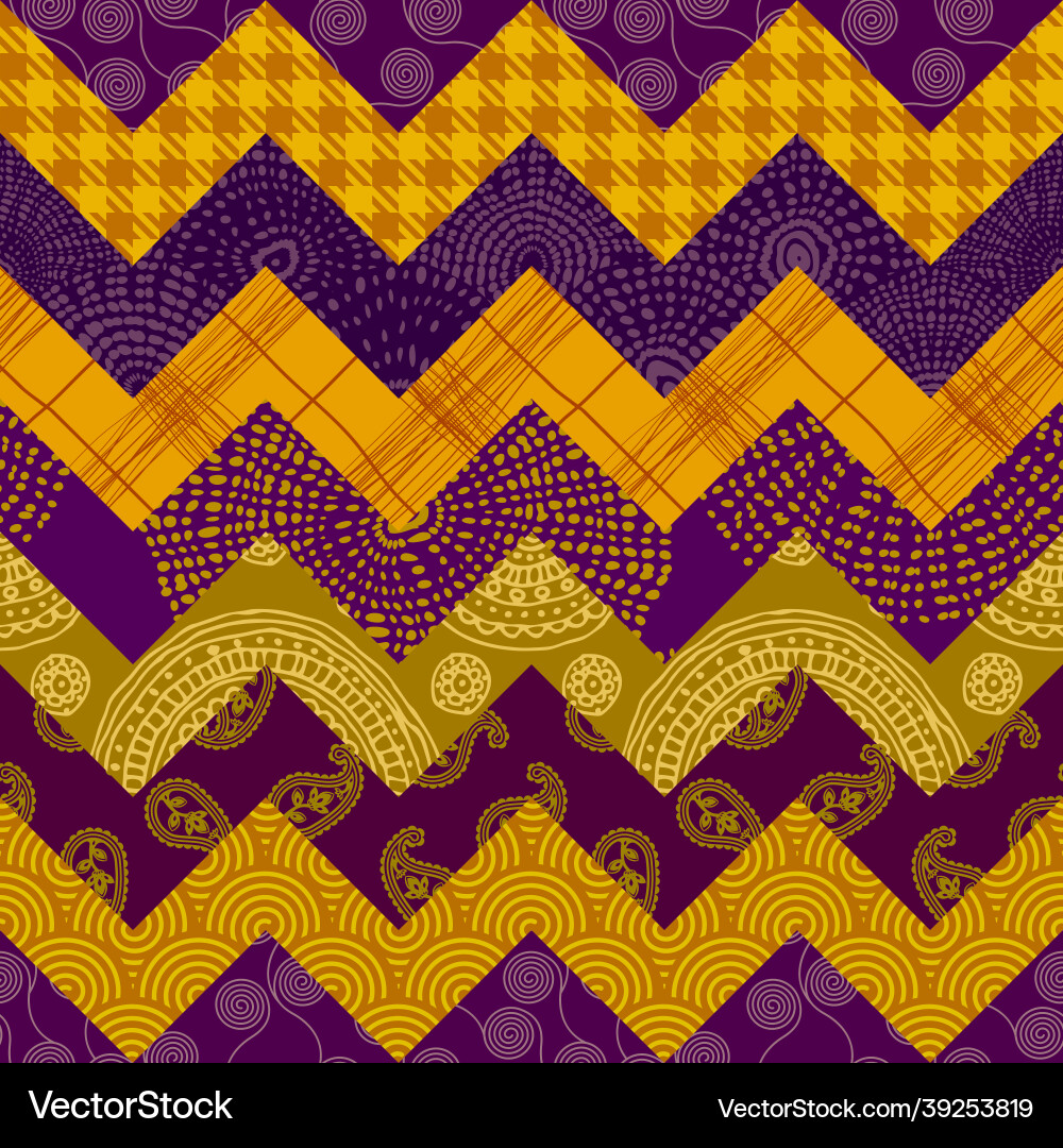 Patchwork textile pattern seamless quilting Patchwork textile pattern seamless quilting vector image