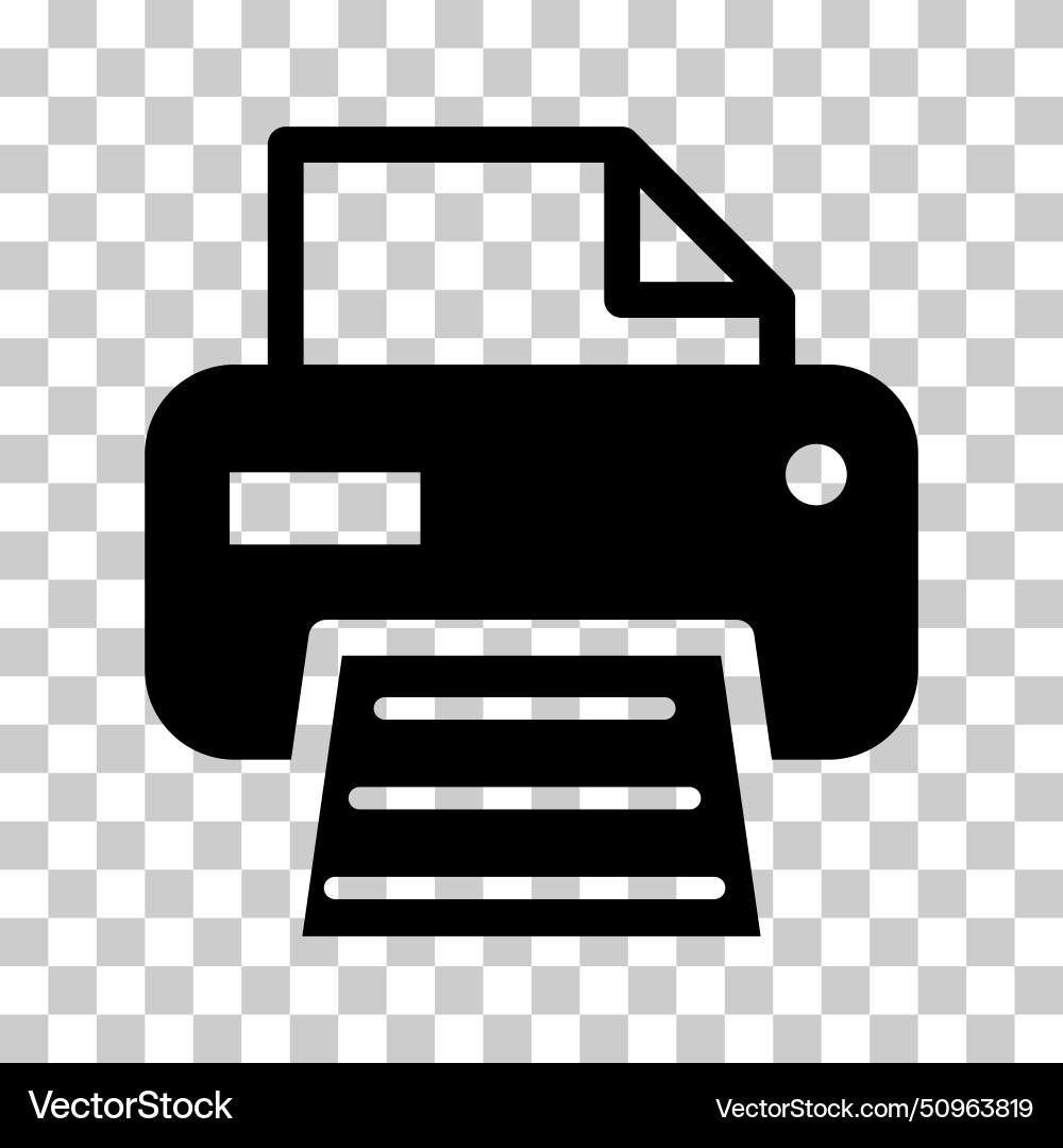 Printer document web icon printout machine Printer document web icon printout machine vector image