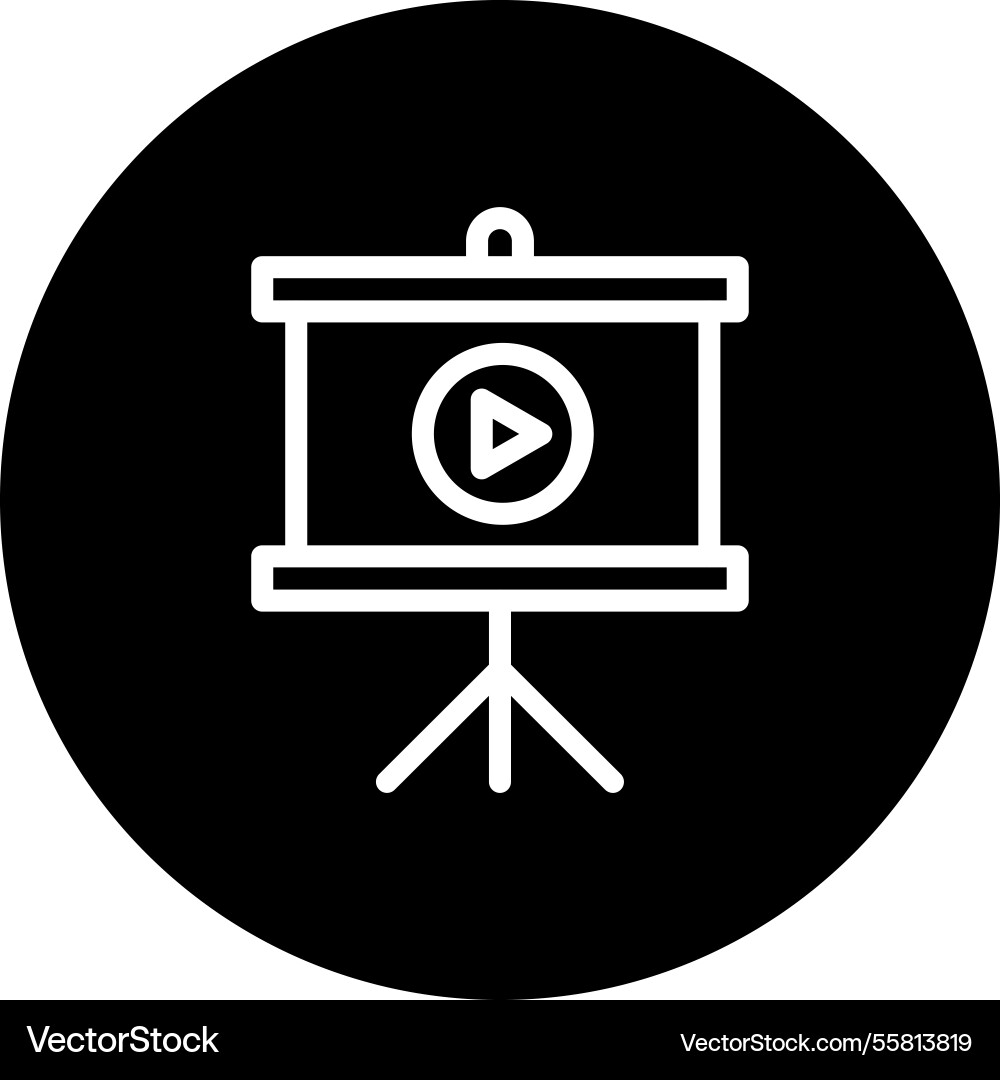 Projector screen icon design Vector Image