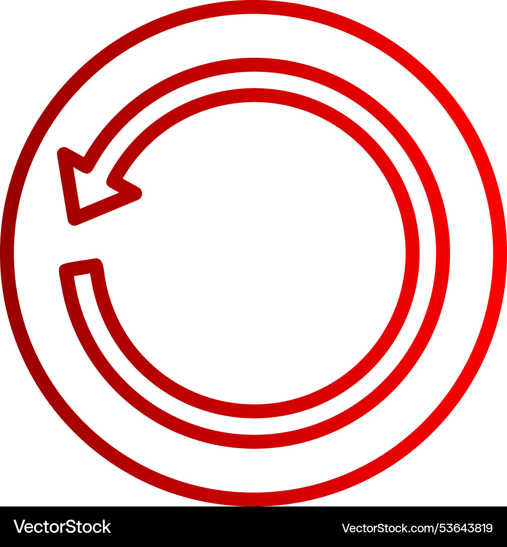 Refresh line gradient icon Vector Image