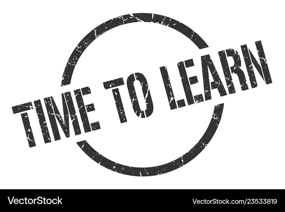 Time to learn stamp Vector Image