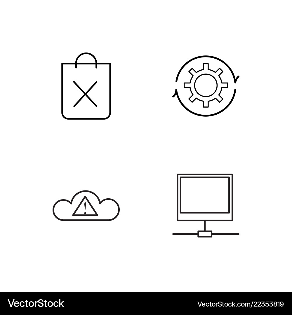 Web simple outlined icons set Web simple outlined icons set Vector Image
