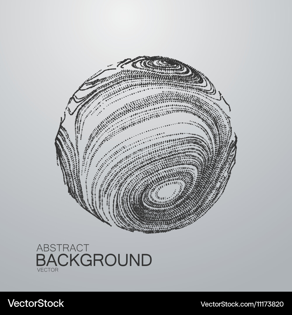 3d distorted sphere vector image