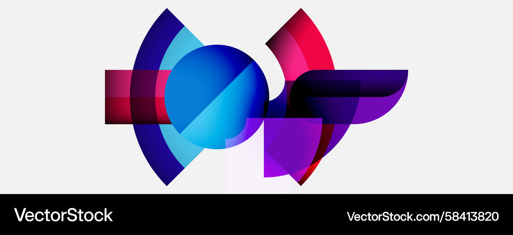 Abstract design features vibrant overlapping Abstract design features vibrant overlapping Vector Image