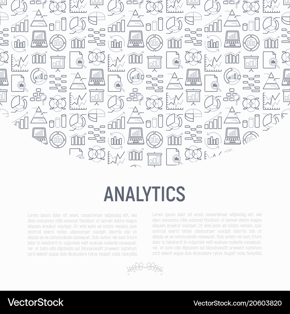 Analytics Data Charts & Graphs vector image