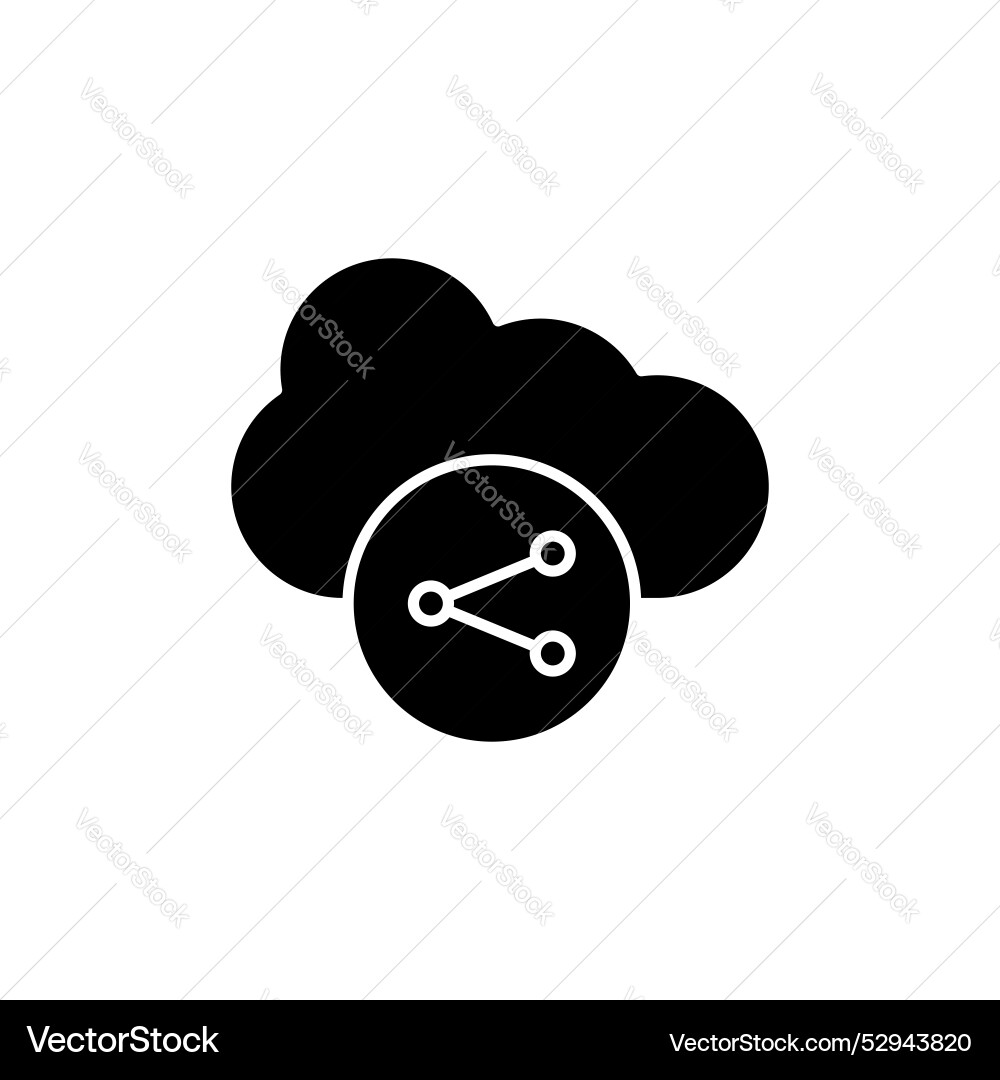 Cloud share icon set data sync to storage Cloud share icon set data sync to storage vector image