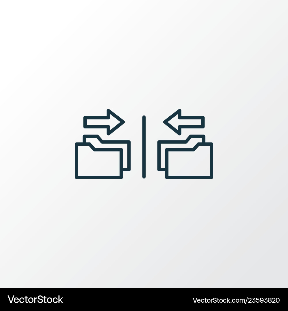 Database mirroring icon line symbol premium Database mirroring icon line symbol premium vector image