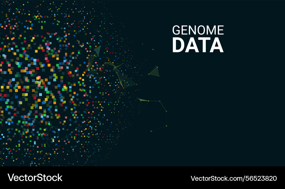 Genetic dna data map sequence background Genetic dna data map sequence background vector image