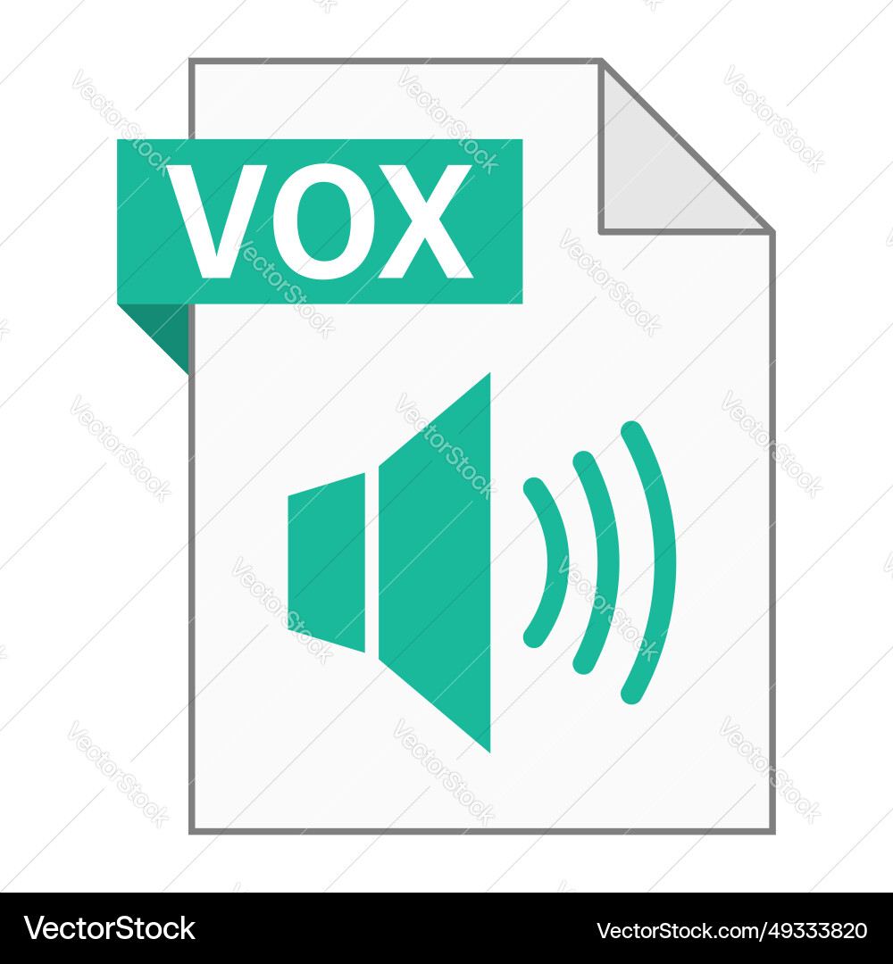 Modern flat design of vox file icon for web vector image