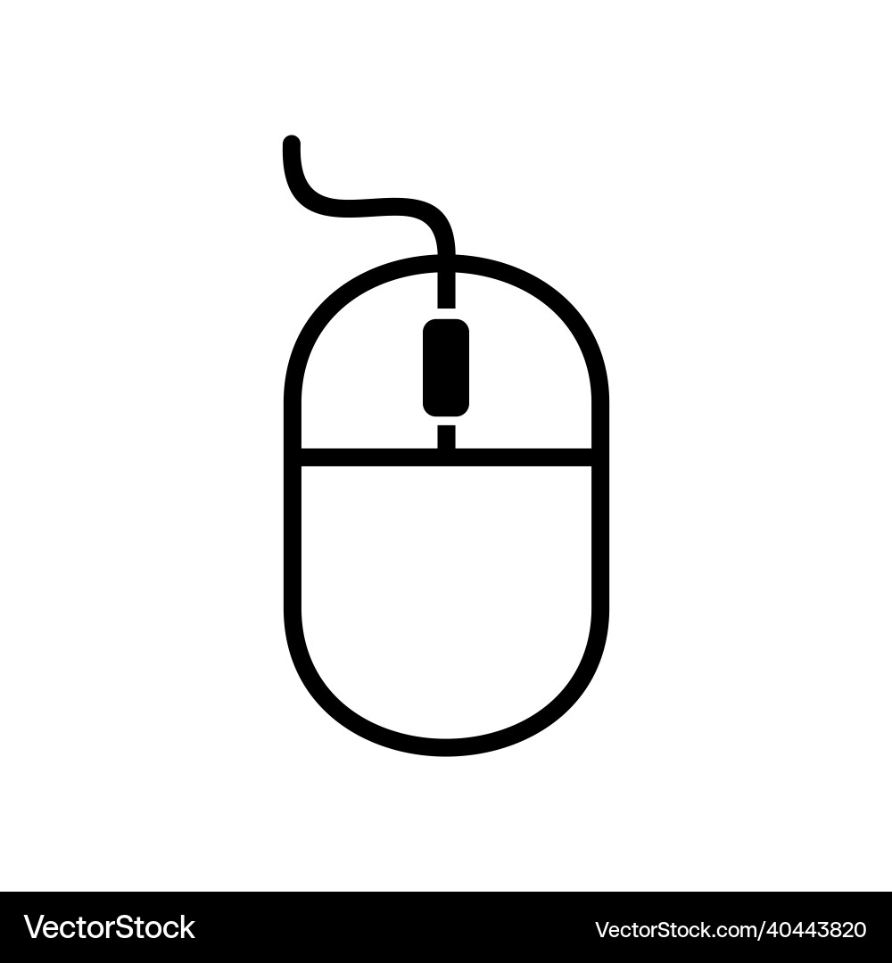 Mouse icon in outline style Vector Image