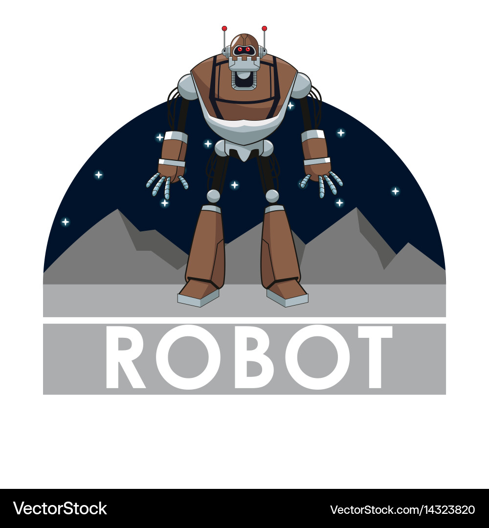 Robot technology automated intelligence futuristic Vector Image
